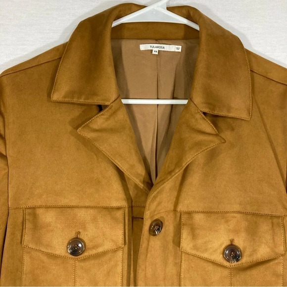 NEW Tularosa Zion Camel Faux Suede Shirt Jacket XS - Picture 4 of 14